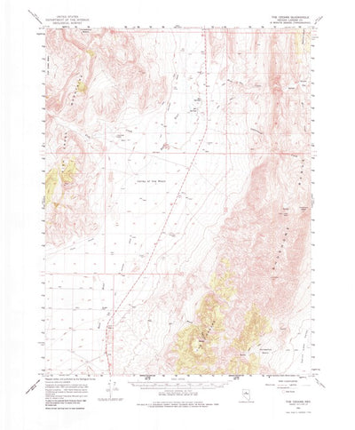 United States Geological Survey The Cedars, NV (1961, 62500-Scale) digital map