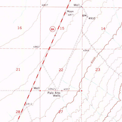 United States Geological Survey The Cedars, NV (1961, 62500-Scale) digital map