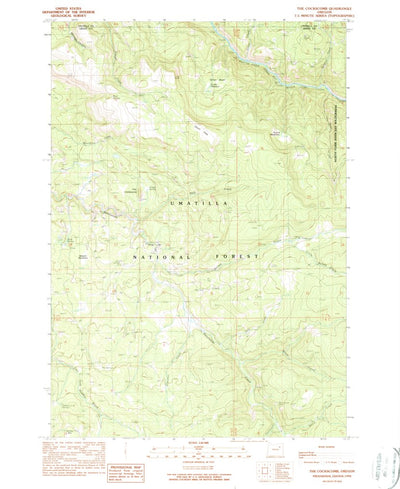United States Geological Survey The Cockscomb, OR (1990, 24000-Scale) digital map