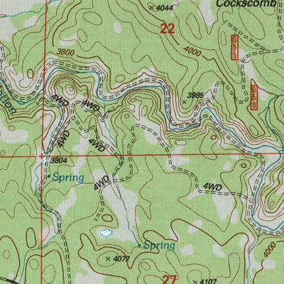 United States Geological Survey The Cockscomb, OR (1995, 24000-Scale) digital map