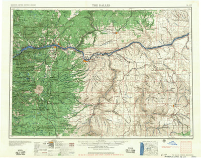 United States Geological Survey The Dalles, OR-WA (1957, 250000-Scale) digital map