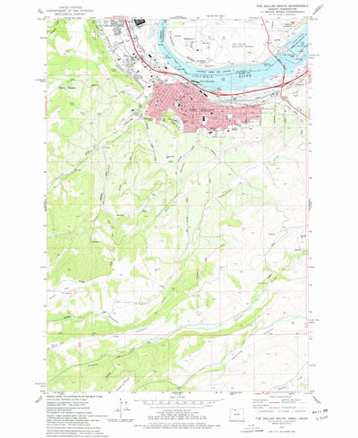 United States Geological Survey The Dalles South, OR-WA (1977, 24000-Scale) digital map