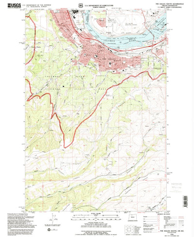 United States Geological Survey The Dalles South, OR-WA (1994, 24000-Scale) digital map