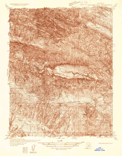 United States Geological Survey The Dark Hole, CA (1934, 31680-Scale) digital map