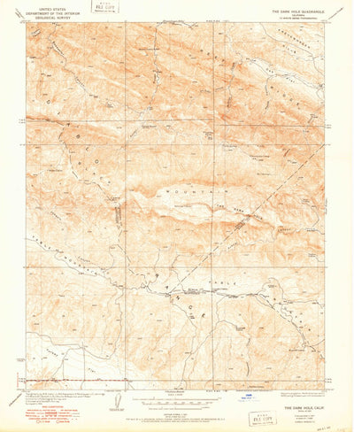 United States Geological Survey The Dark Hole, CA (1950, 24000-Scale) digital map