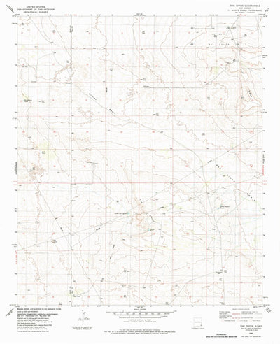 United States Geological Survey The Divide, NM (1984, 24000-Scale) digital map