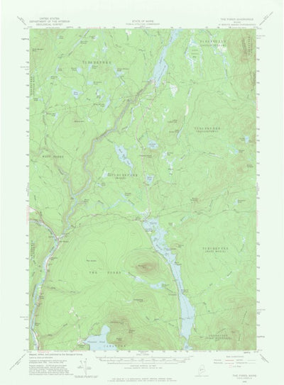 United States Geological Survey The Forks, ME (1956, 62500-Scale) digital map