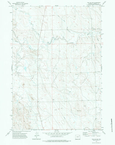 United States Geological Survey The Gap SW, WY (1971, 24000-Scale) digital map