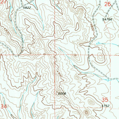 United States Geological Survey The Gap SW, WY (1971, 24000-Scale) digital map