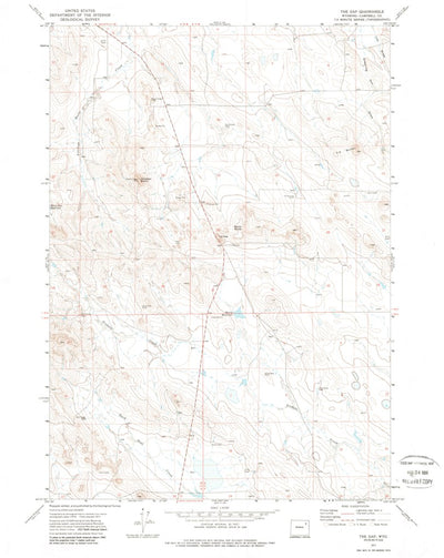 United States Geological Survey The Gap, WY (1971, 24000-Scale) digital map