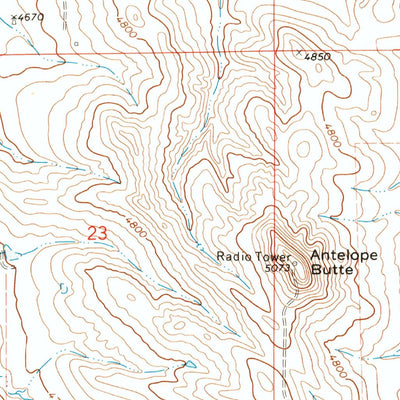 United States Geological Survey The Gap, WY (1971, 24000-Scale) digital map