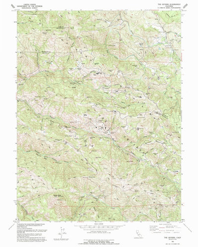 United States Geological Survey The Geysers, CA (1993, 24000-Scale) digital map