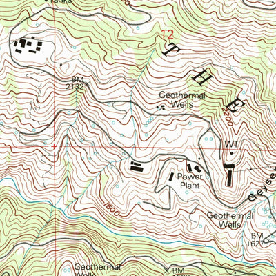 United States Geological Survey The Geysers, CA (1993, 24000-Scale) digital map