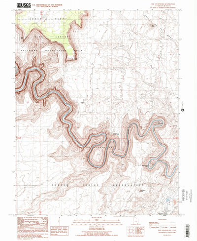 United States Geological Survey The Goosenecks, UT (1989, 24000-Scale) digital map