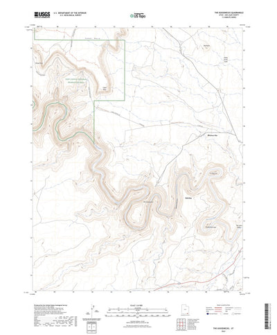 United States Geological Survey The Goosenecks, UT (2023, 24000-Scale) digital map