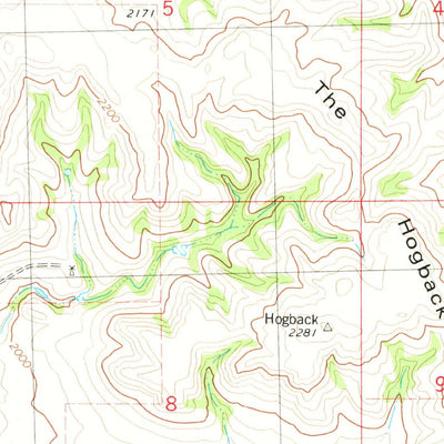 United States Geological Survey The Hogback, ND (1980, 24000-Scale) digital map