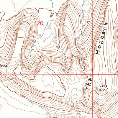 United States Geological Survey The Hogback, UT (1971, 24000-Scale) digital map