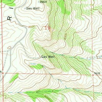 United States Geological Survey The Hogsback, WY (1969, 24000-Scale) digital map