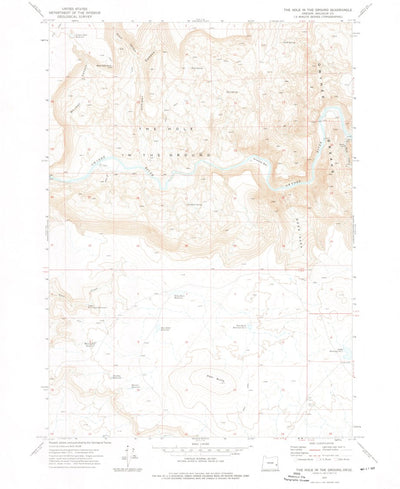 United States Geological Survey The Hole In The Ground, OR (1972, 24000-Scale) digital map