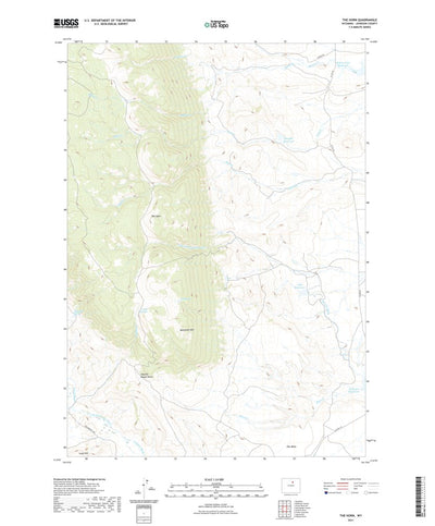 United States Geological Survey The Horn, WY (2021, 24000-Scale) digital map