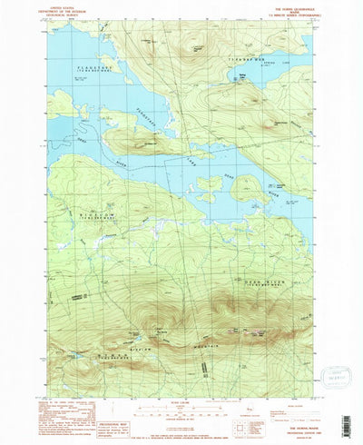 United States Geological Survey The Horns, ME (1989, 24000-Scale) digital map