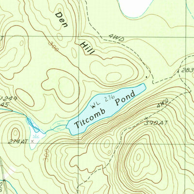 United States Geological Survey The Horseback, ME (1988, 24000-Scale) digital map