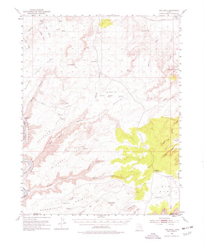 United States Geological Survey The Knoll, UT (1951, 62500-Scale) digital map