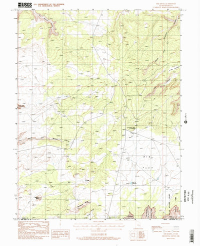 United States Geological Survey The Knoll, UT (1988, 24000-Scale) digital map