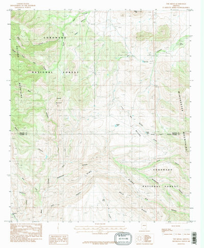 United States Geological Survey The Mesas, AZ (1985, 24000-Scale) digital map