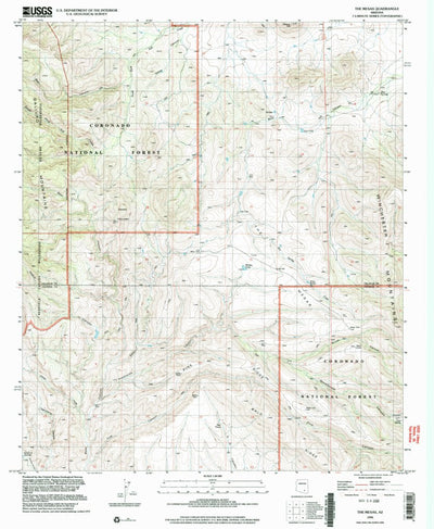 United States Geological Survey The Mesas, AZ (1996, 24000-Scale) digital map