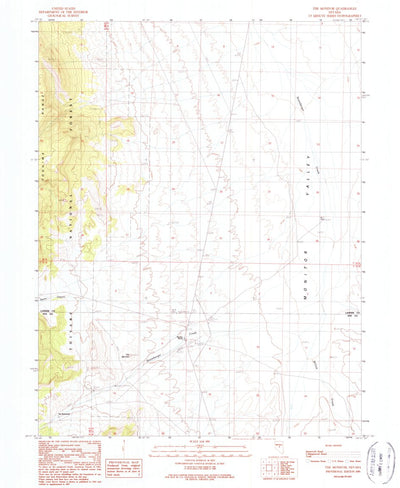 United States Geological Survey The Monitor, NV (1989, 24000-Scale) digital map