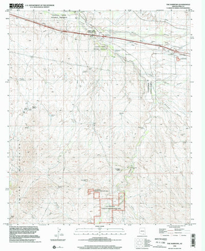 United States Geological Survey The Narrows, AZ (1996, 24000-Scale) digital map