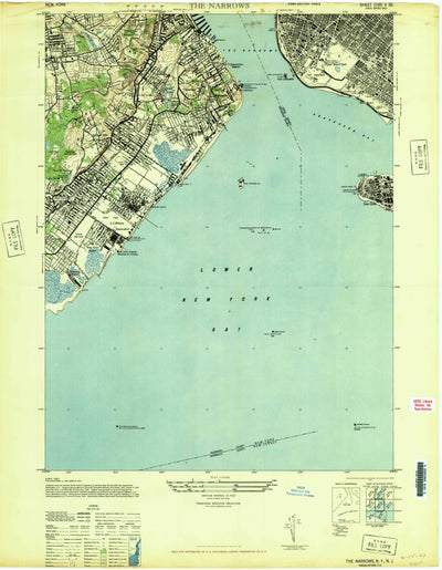 United States Geological Survey The Narrows, NY-NJ (1947, 24000-Scale) digital map