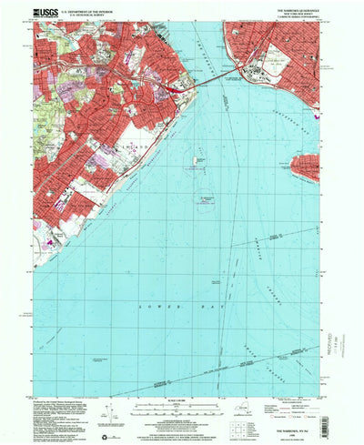 United States Geological Survey The Narrows, NY-NJ (1998, 24000-Scale) digital map