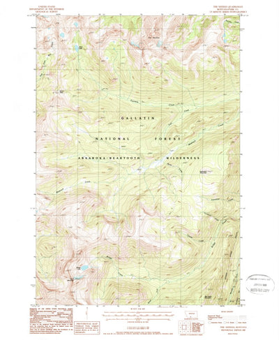 United States Geological Survey The Needles, MT (1987, 24000-Scale) digital map