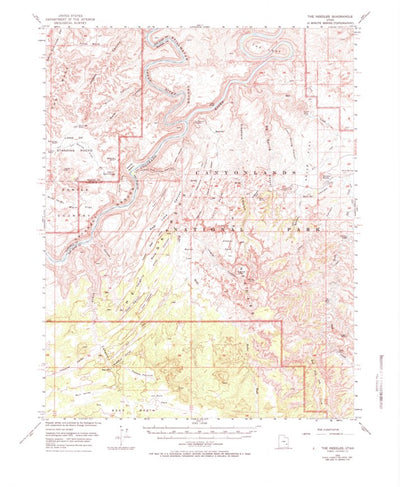 United States Geological Survey The Needles, UT (1953, 62500-Scale) digital map