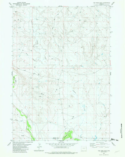 United States Geological Survey The Nose East, WY (1982, 24000-Scale) digital map