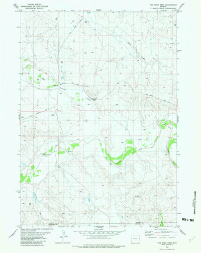 United States Geological Survey The Nose West, WY (1982, 24000-Scale) digital map