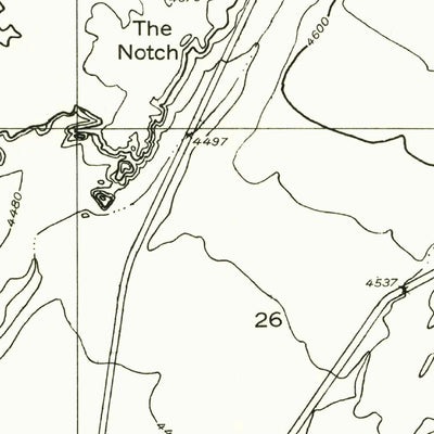 United States Geological Survey The Notch, UT (1954, 24000-Scale) digital map