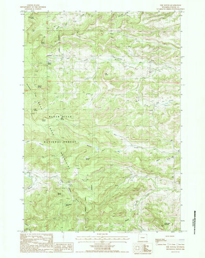United States Geological Survey The Notch, WY (1984, 24000-Scale) digital map