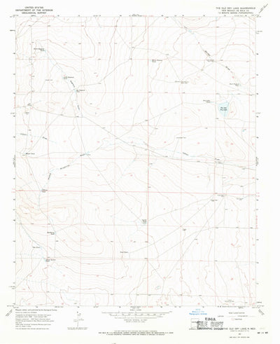 United States Geological Survey The Old Dry Lake, NM (1967, 24000-Scale) digital map