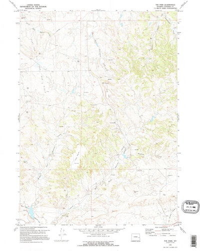 United States Geological Survey The Park, WY (1970, 24000-Scale) digital map