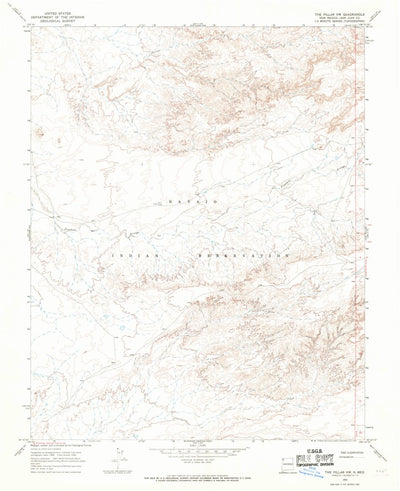 United States Geological Survey The Pillar NW, NM (1966, 24000-Scale) digital map