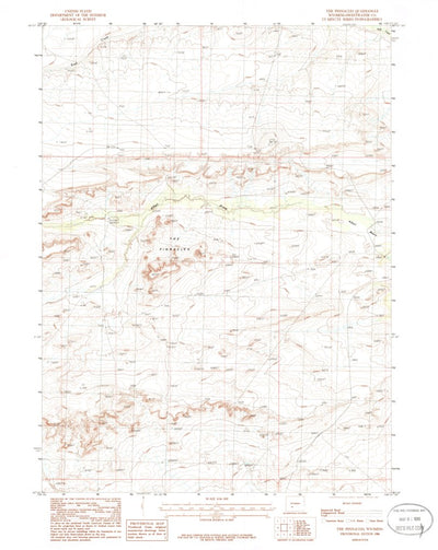 United States Geological Survey The Pinnacles, WY (1986, 24000-Scale) digital map