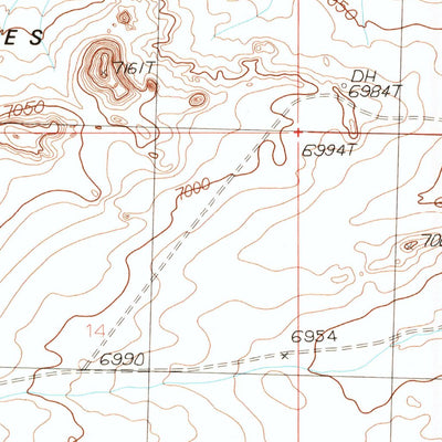 United States Geological Survey The Pinnacles, WY (1986, 24000-Scale) digital map