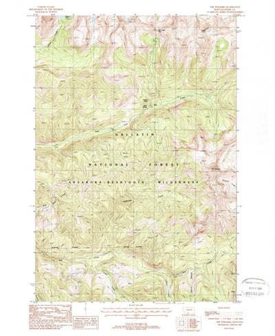 United States Geological Survey The Pyramid, MT (1987, 24000-Scale) digital map