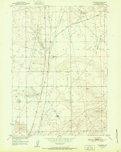 United States Geological Survey The Reefs, WY (1951, 24000-Scale) digital map
