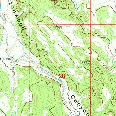 United States Geological Survey The Rincon, AZ-NM (1971, 24000-Scale) digital map