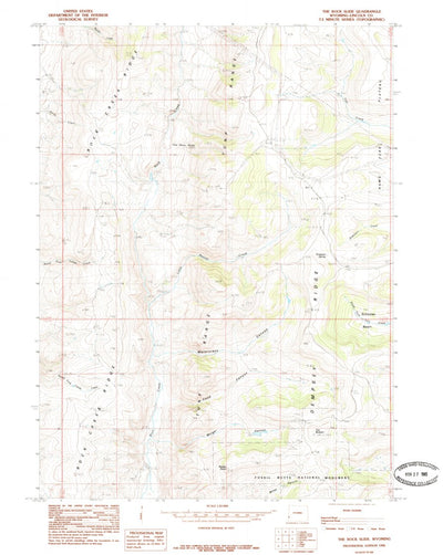 United States Geological Survey The Rock Slide, WY (1985, 24000-Scale) digital map