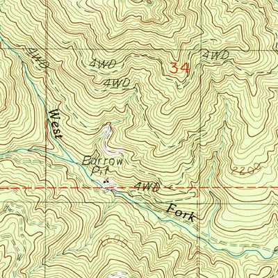 United States Geological Survey The Rockies, WA (1987, 24000-Scale) digital map